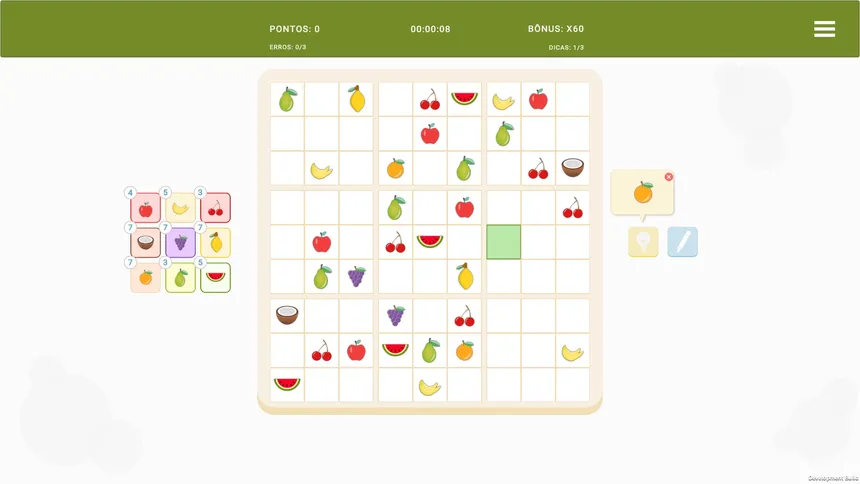 Скриншот 1 к игре Fruit Sudoku