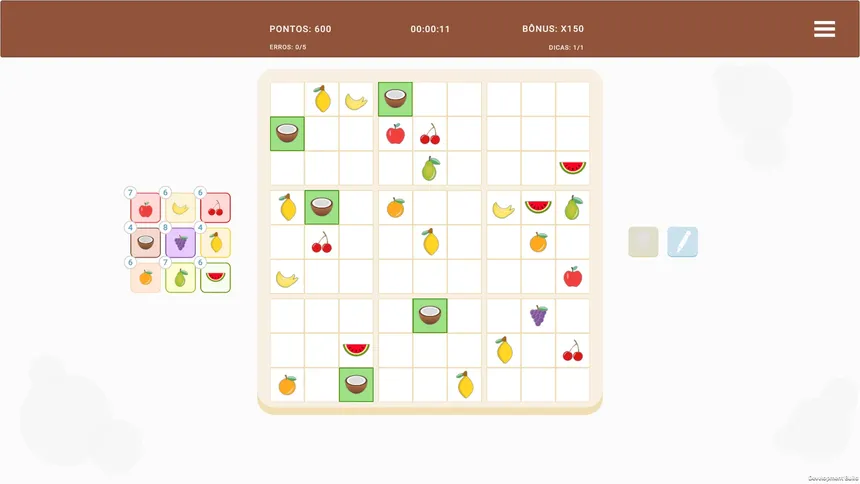 Скриншот 3 к игре Fruit Sudoku
