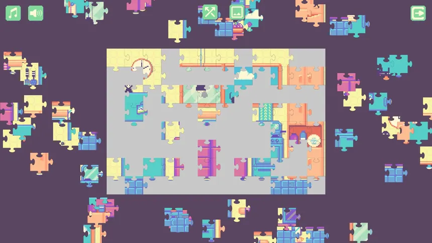 Скриншот 2 к игре Newton's Life at Home - Pixel Art Jigsaw Puzzle