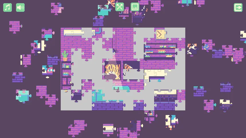 Скриншот 3 к игре Newton's Life at Home - Pixel Art Jigsaw Puzzle