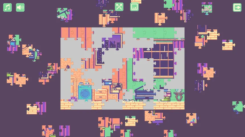 Скриншот 4 к игре Newton's Life at Home - Pixel Art Jigsaw Puzzle