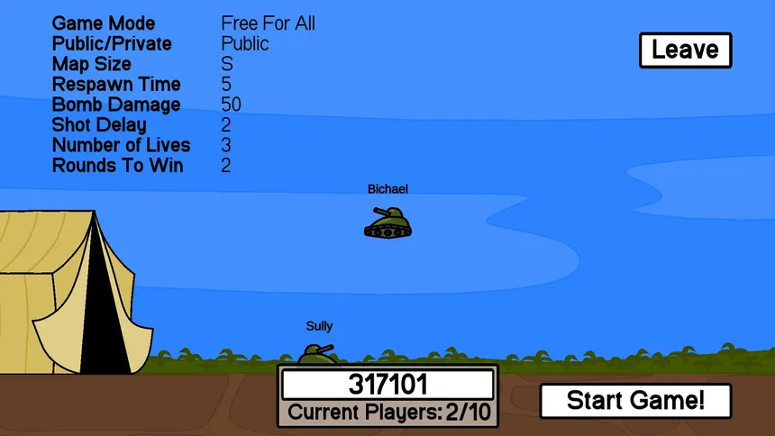 Скриншот 1 к игре Jumpin' Tanks