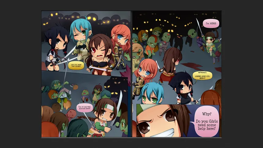 Скриншот 2 к игре Chibi Wars Kinetic Novel