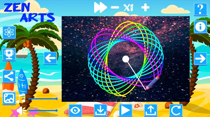Скриншот 2 к игре Zen Arts: Relaxing Pendulum Paint Simulator