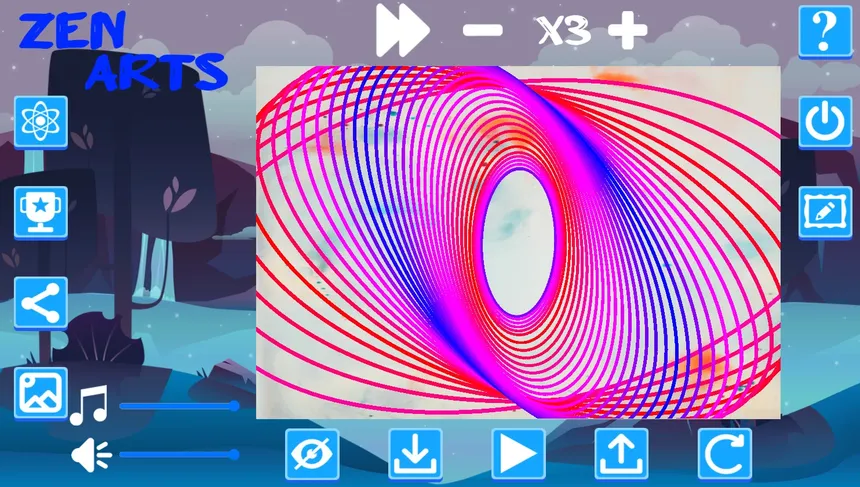 Скриншот 3 к игре Zen Arts: Relaxing Pendulum Paint Simulator
