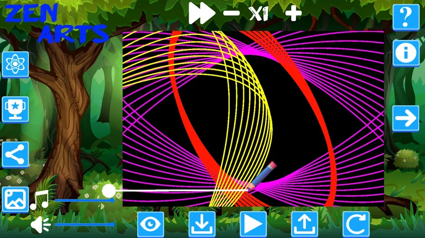 Скриншот 4 к игре Zen Arts: Relaxing Pendulum Paint Simulator