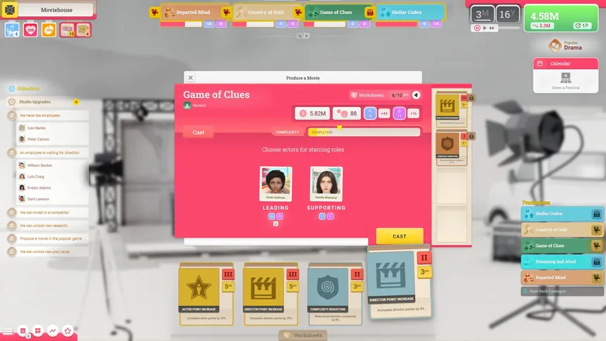 Скриншот 8 к игре Moviehouse – The Film Studio Tycoon