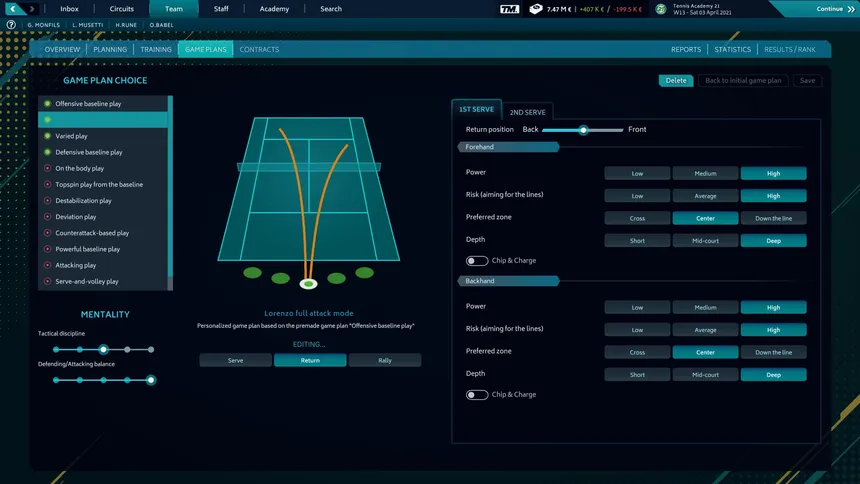 Скриншот 3 к игре Tennis Manager 2021