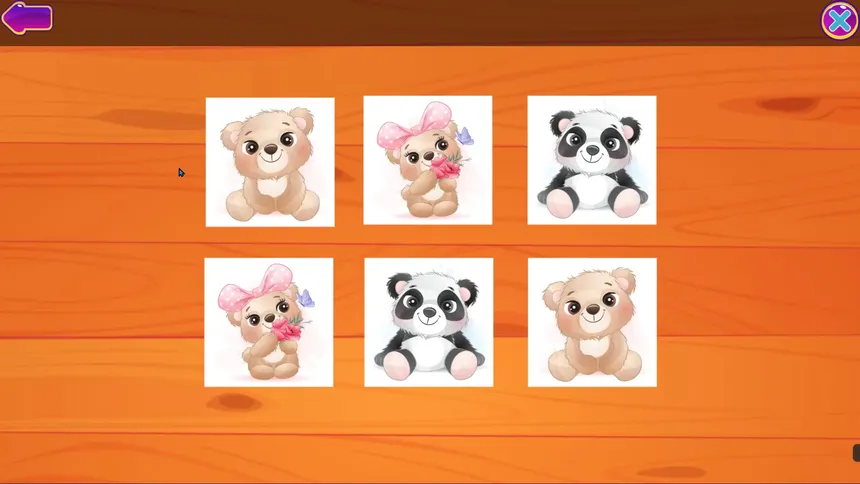 Скриншот 2 к игре Cute Animals Memory Card Game