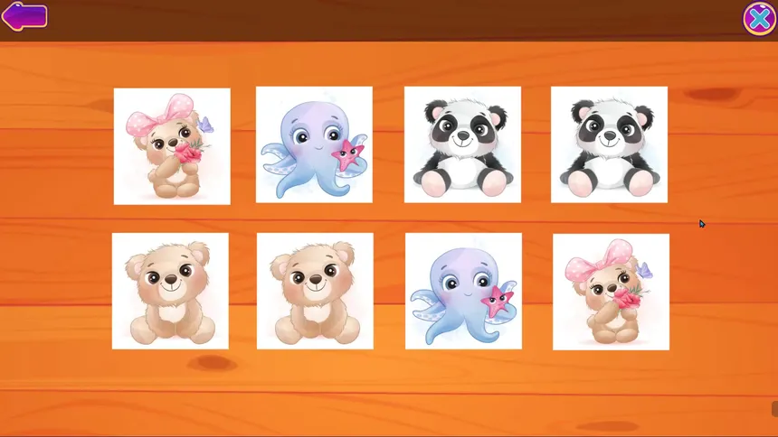 Скриншот 3 к игре Cute Animals Memory Card Game