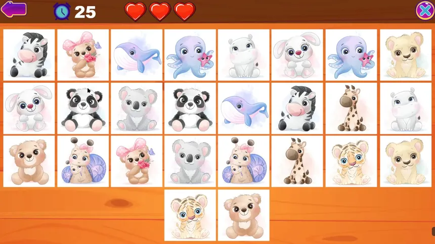 Скриншот 4 к игре Cute Animals Memory Card Game