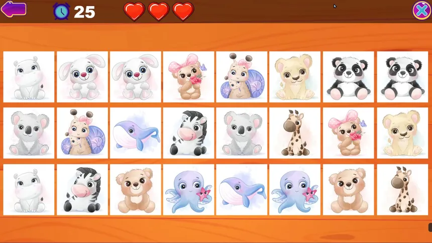 Скриншот 5 к игре Cute Animals Memory Card Game