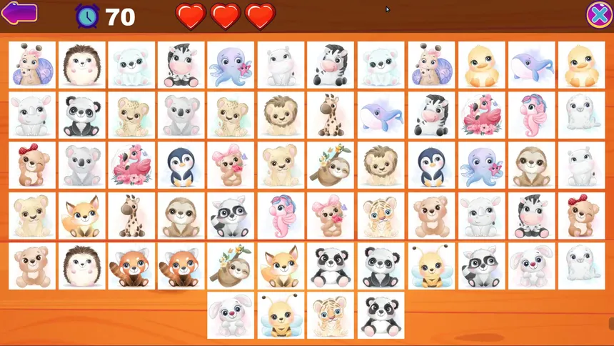 Скриншот 6 к игре Cute Animals Memory Card Game