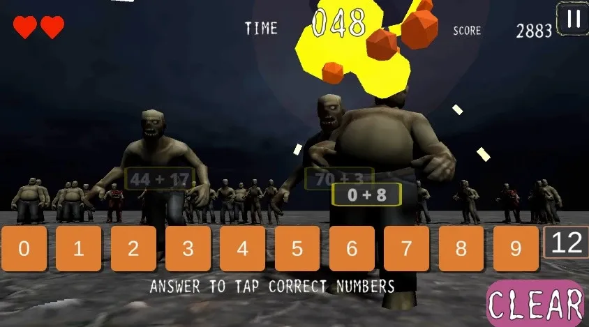 Скриншот 1 к игре ZOMBIE MATHters