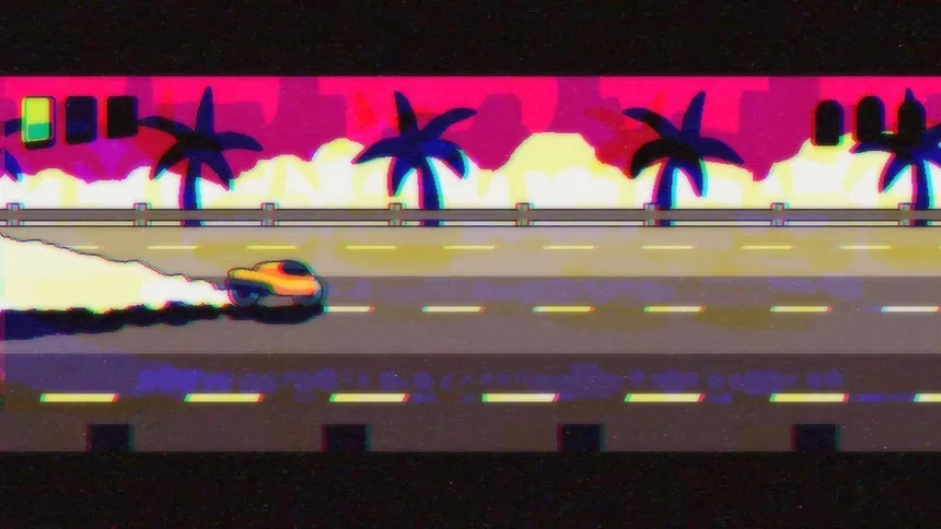 Скриншот 1 к игре Retrowave Road