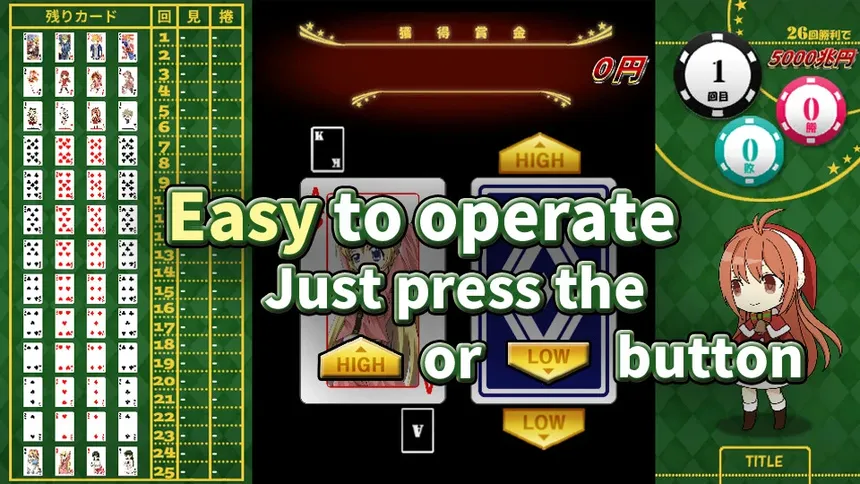 Скриншот 4 к игре HIGH&LOW　～めざせ！　26連勝！　5000兆円への道～
