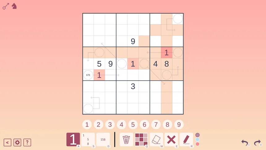 Скриншот 3 к игре Arrow Sudoku