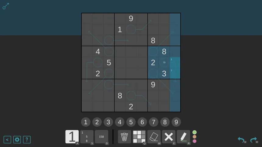Скриншот 4 к игре Arrow Sudoku