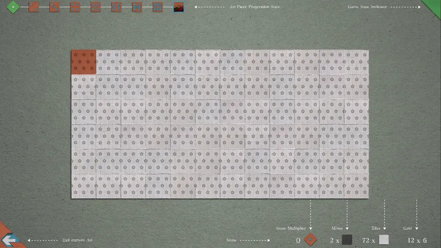 Скриншот 2 к игре Ink Paper Minesweeper