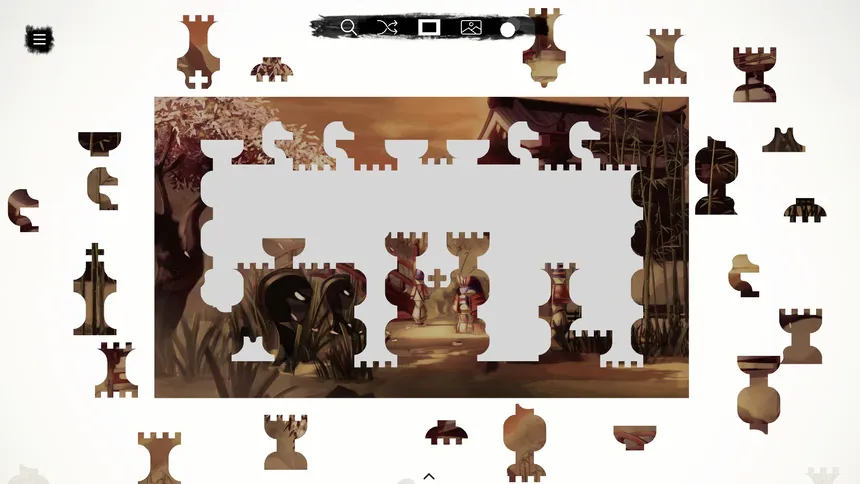 Скриншот 1 к игре Shinobi's Way - a jigsaw chess tale