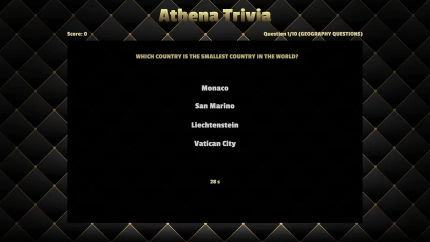Скриншот 2 к игре Athena Trivia