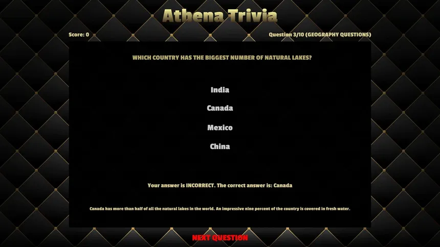Скриншот 4 к игре Athena Trivia