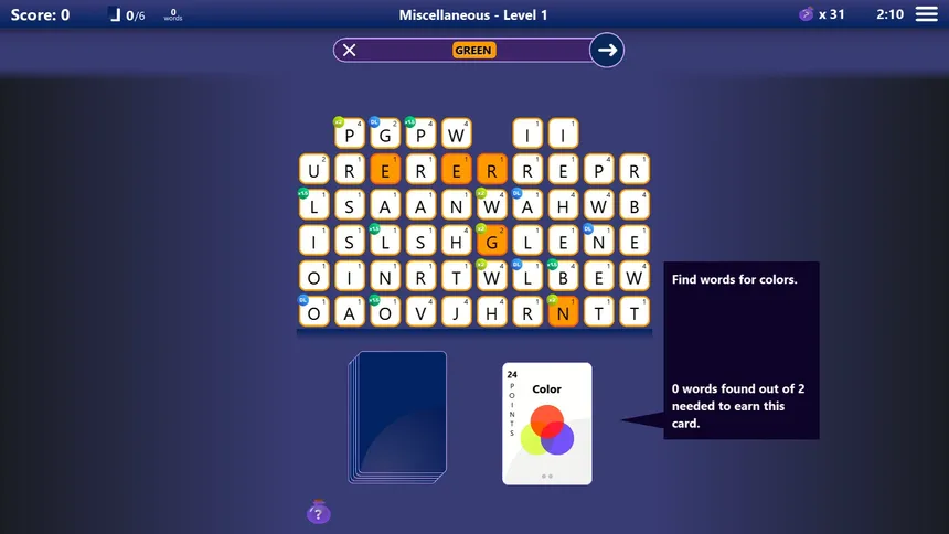 Скриншот 1 к игре Shuzzler: The Word Game