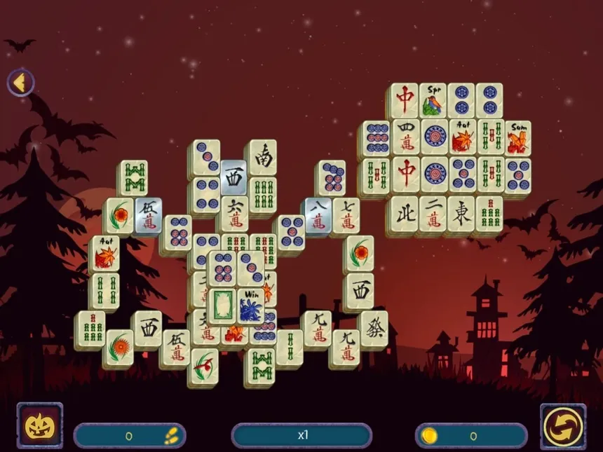 Скриншот 1 к игре Halloween Night Mahjong 2