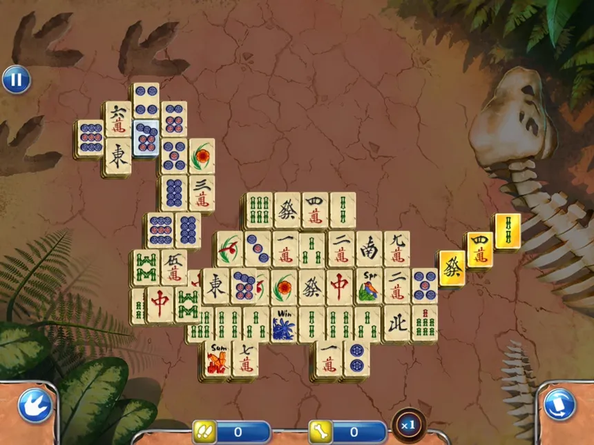 Скриншот 1 к игре Jurassic mahjong