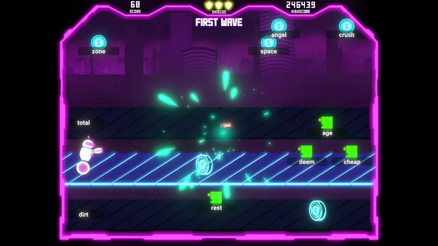Скриншот 1 к игре Tybot Invasion: The Typing Runner