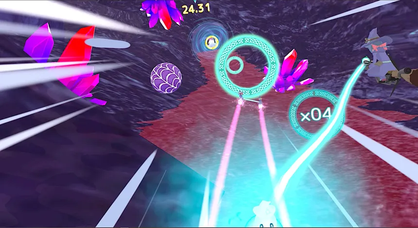 Скриншот 2 к игре Little Witch Academia: VR Broom Racing