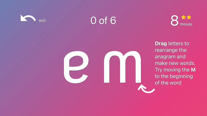 Скриншот 2 к игре Anagraphs: An Anagram Game With a Twist
