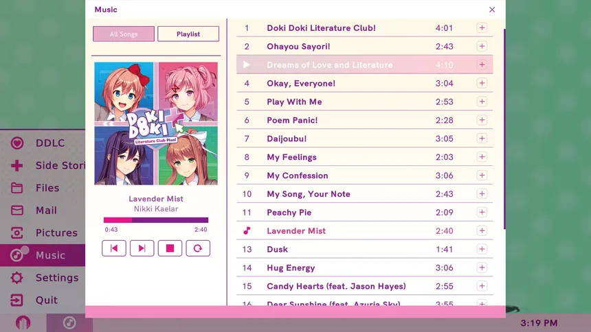 Скриншот 4 к игре Doki Doki Literature Club Plus!
