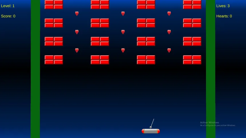 Скриншот 1 к игре Brick Breaker Heart Collector