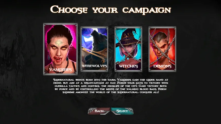 Скриншот 1 к игре Urban Fantasy: Vampires vs Werewolves