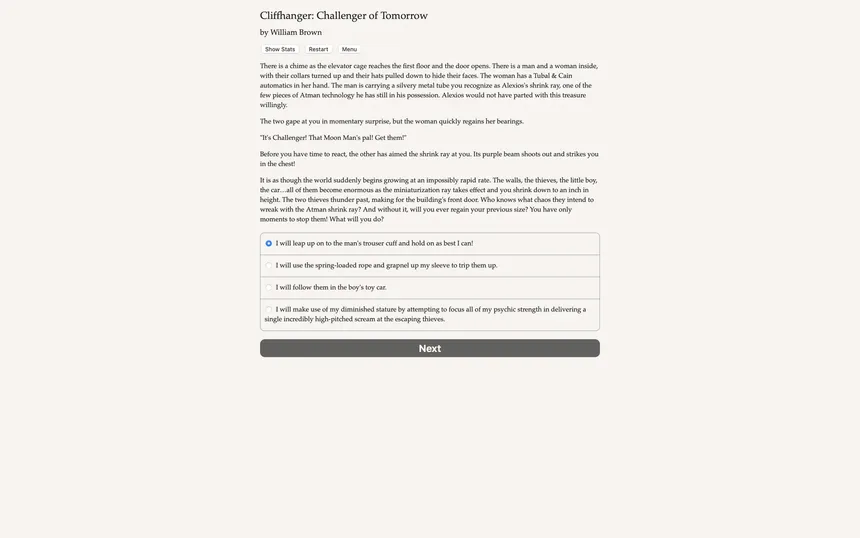 Скриншот 1 к игре Cliffhanger: Challenger of Tomorrow