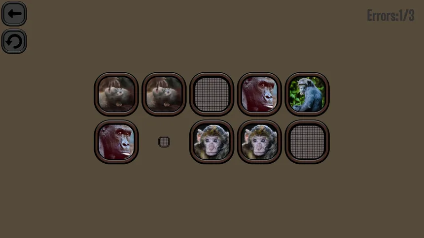 Скриншот 5 к игре Animals Memory: Monkeys