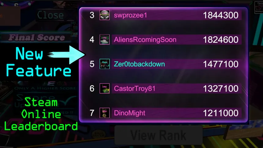 Скриншот 1 к игре Neon Nights Pinball