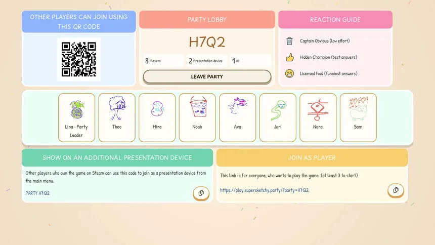 Скриншот 1 к игре Super Sketchy Party