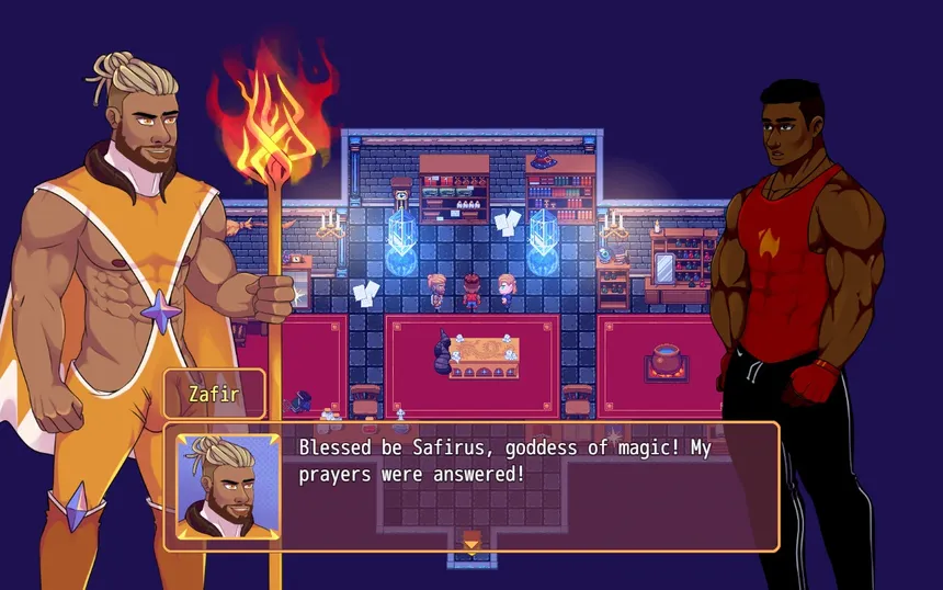 Скриншот 1 к игре Burning Horns: A Bara Isekai JRPG