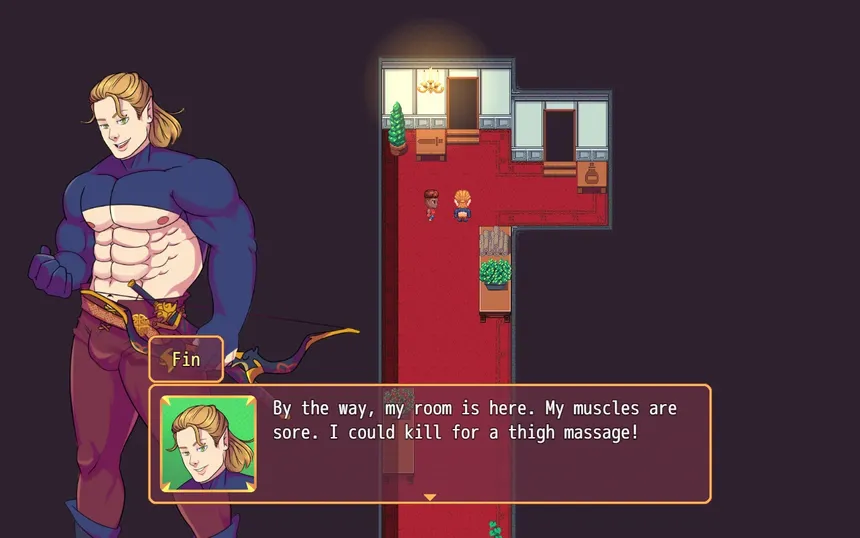 Скриншот 3 к игре Burning Horns: A Bara Isekai JRPG