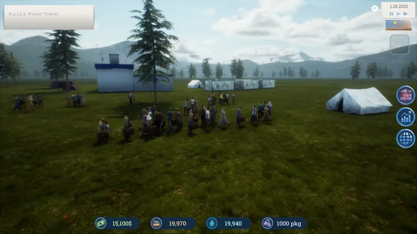 Скриншот 3 к игре Building Hope - Refugee Camp Simulator