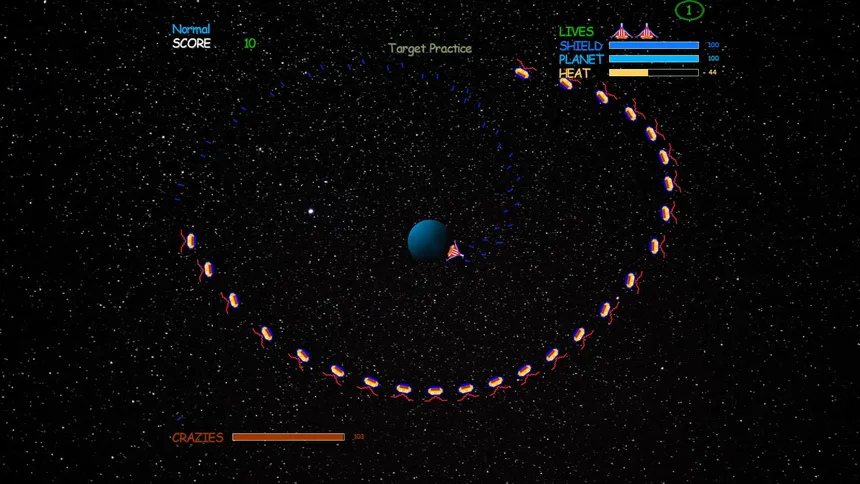 Скриншот 1 к игре Crazy Invader ShootEm Down