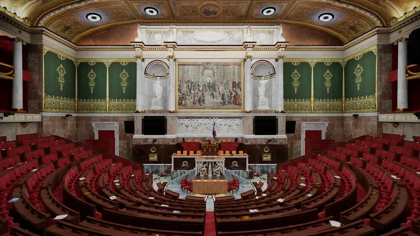 Скриншот 2 к игре Visite virtuelle de l'Assemblée nationale