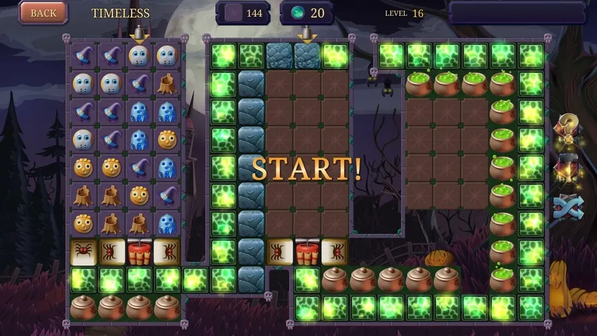 Скриншот 1 к игре Halloween Trouble 3: Match 3 Puzzle