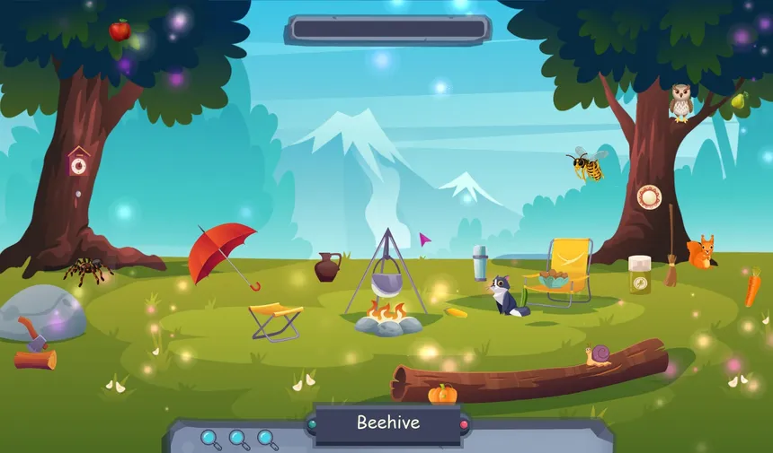 Скриншот 1 к игре Searching for objects in the forest