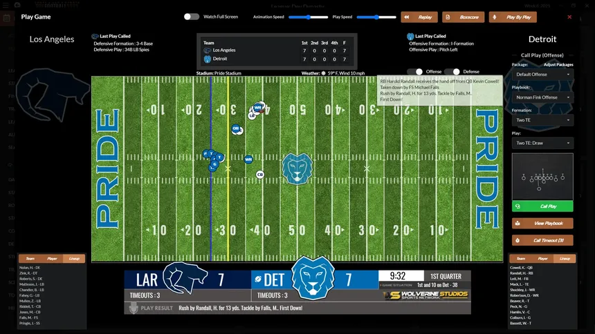 Скриншот 3 к игре Draft Day Sports: Pro Football 2022