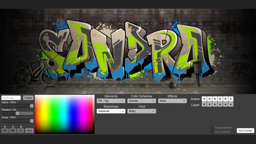 Скриншот 1 к игре The Graffiti Creator
