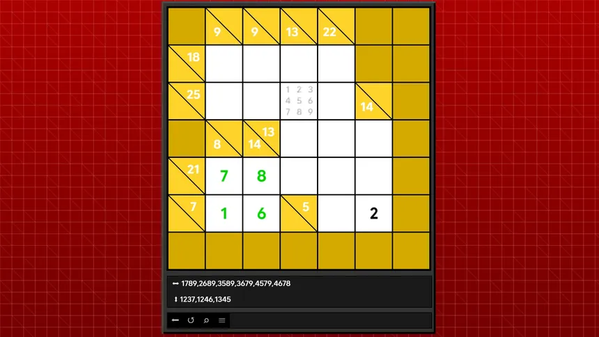 Скриншот 2 к игре Super Kakuro - Cross Sums