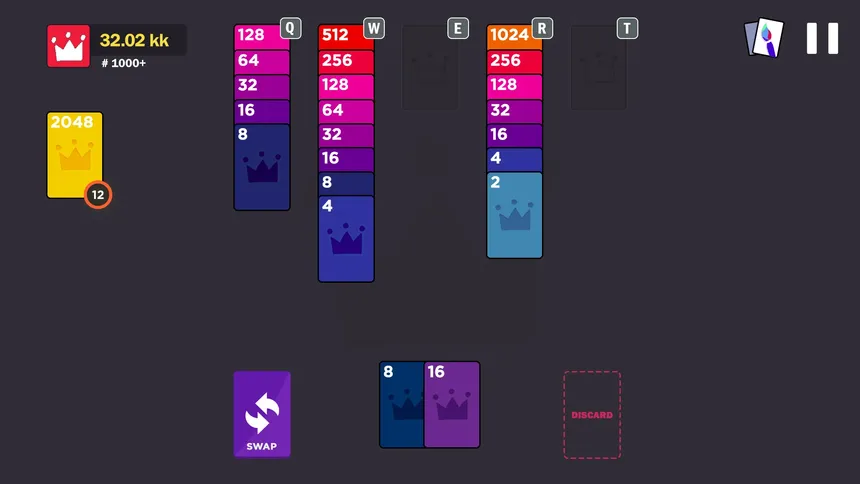 Скриншот 4 к игре 2048 Royal Cards